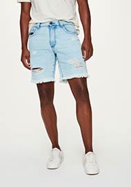 Bermuda Jeans Slim Destroyed